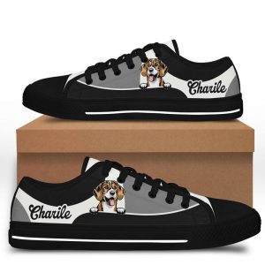 Dog Lover Gift Personalized Dog Name Low Top Shoes