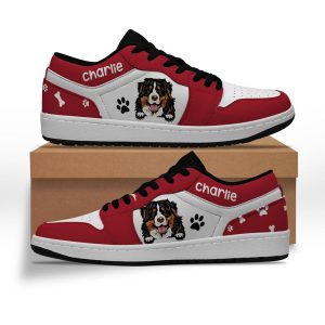 Dog Lover Gift Personalized Name Red Jd Sneakers