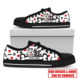 Dog Lover Personalized Name Low Top Shoes