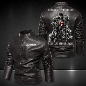 Personalized Leather Jacket He Who Kneels Before God