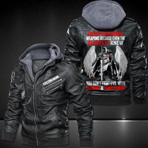 Personalized Leather Jacket God Gave His Archangels Weapons