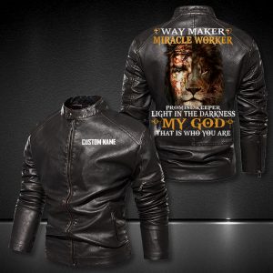 Personalized Leather Jacket My God - That Is Who You Are