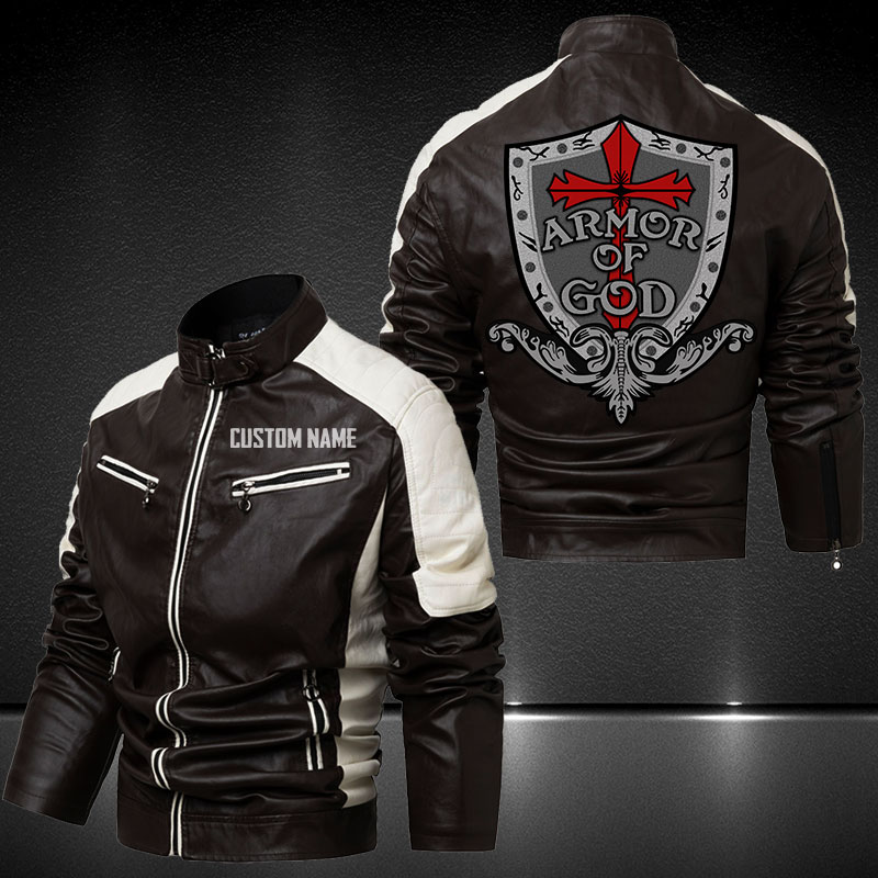 Personalized Leather Jacket Armor Of God – Vetigoti