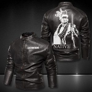 Personalized Leather Jacket Proud Native