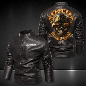 Personalized Leather Jacket Us Mc We Fight What You Fear