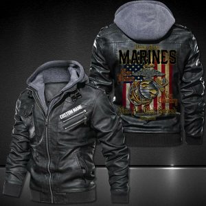 Personalized Leather Jacket Marines-Nor Honor Nor Country Nor All That Served