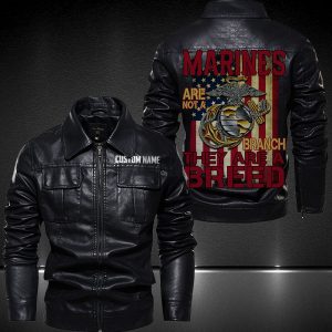 Personalized Leather Jacket Marines Are Not A Branch - They Are A Breed