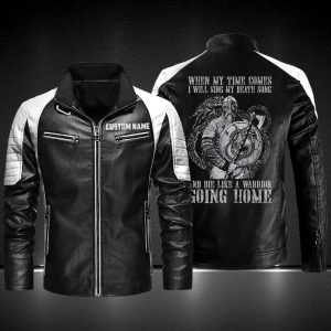 Personalized Leather Jacket Warrior's Death Song