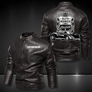 Personalized Leather Jacket Alfa Romeo Stradale