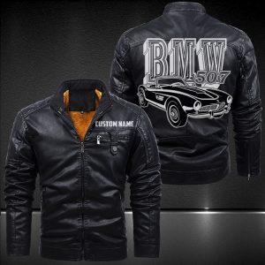 Zip Pocket Motorcycle Leather Jacket BMW 507