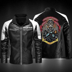 Personalized Leather Jacket Chopper Rebels Biker Worker And Beer In One