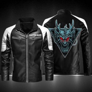 Personalized Leather Jacket Dragon Motorcycle Club