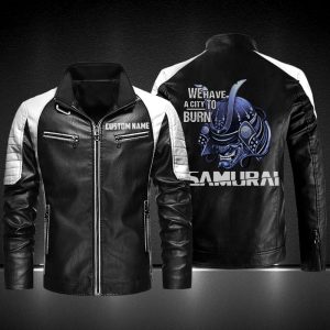 Personalized Leather Jacket We Have A City To Burn Motorcycle