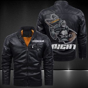 Zip Pocket Motorcycle Leather Jacket Western Mercenary Knight Motorcycle Rider