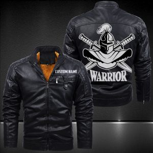 Zip Pocket Motorcycle Leather Jacket Be A Warrior Motorcycle Rider