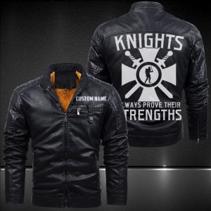 Zip Pocket Motorcycle Leather Jacket Real Knights Always Prove Their Strengths Motorcycle Rider