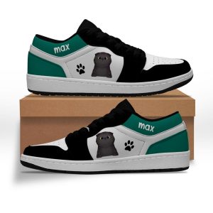 Cat Lover Gift Personalized Name Green And Black Jd Sneakers