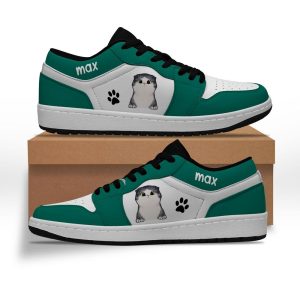 Cat Lover Gift Personalized Name Green And White Jd Sneakers