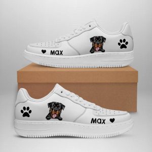 Personalized Dog Breed White Af Sneakers Dog Lover