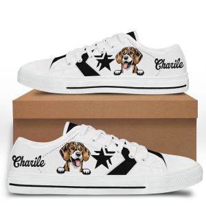Dog Lover Gift Personalized Dog Breed And Name Low Top Color Shoes