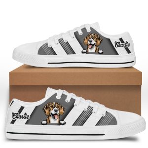I Love My Dog Personalized Dog Breed And Name Low Top Color Shoes