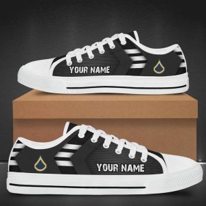 Army, Veteran Gift Personalized Name And Rank Low Top Shoes