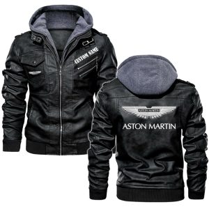 Aston Martin Leather Jacket, Warm Jacket, Winter Outer Wear