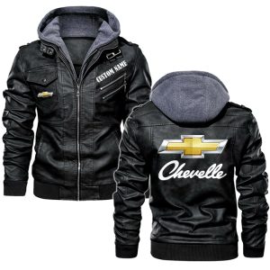Chevrolet Chevelle Leather Jacket, Warm Jacket, Winter Outer Wear