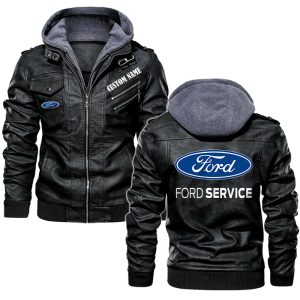 Ford Leather Jacket, Warm Jacket, Winter Outer Wear