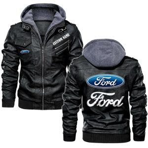 Ford Motor Company Leather Jacket, Warm Jacket, Winter Outer Wear