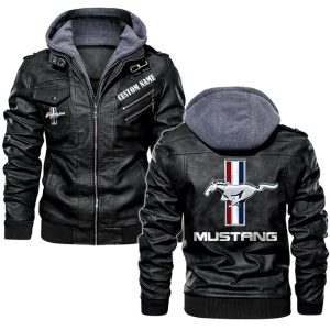 Ford Mustang Leather Jacket, Warm Jacket, Winter Outer Wear