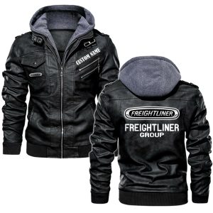 Freightliner Group Leather Jacket, Warm Jacket, Winter Outer Wear