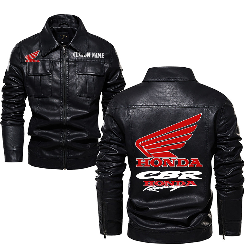 Honda CBR Leather Jacket, Warm Jacket, Winter Outer Wear – Vetigoti