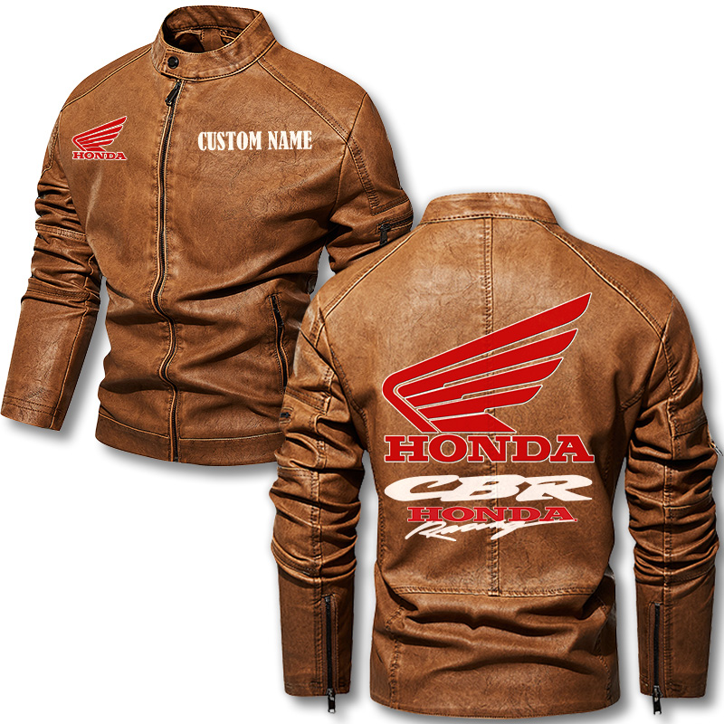 Honda CBR Leather Jacket, Warm Jacket, Winter Outer Wear – Vetigoti