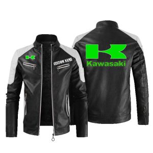 Kawasaki Leather Jacket, Warm Jacket, Winter Outer Wear