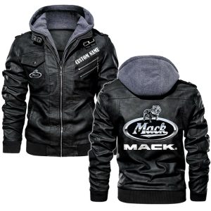 Mack Trucks Leather Jacket, Warm Jacket, Winter Outer Wear