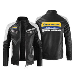 New Holland Agriculture Leather Jacket, Warm Jacket, Winter Outer Wear