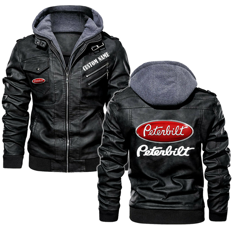 Peterbilt Leather Jacket, Warm Jacket, Winter Outer Wear – Vetigoti