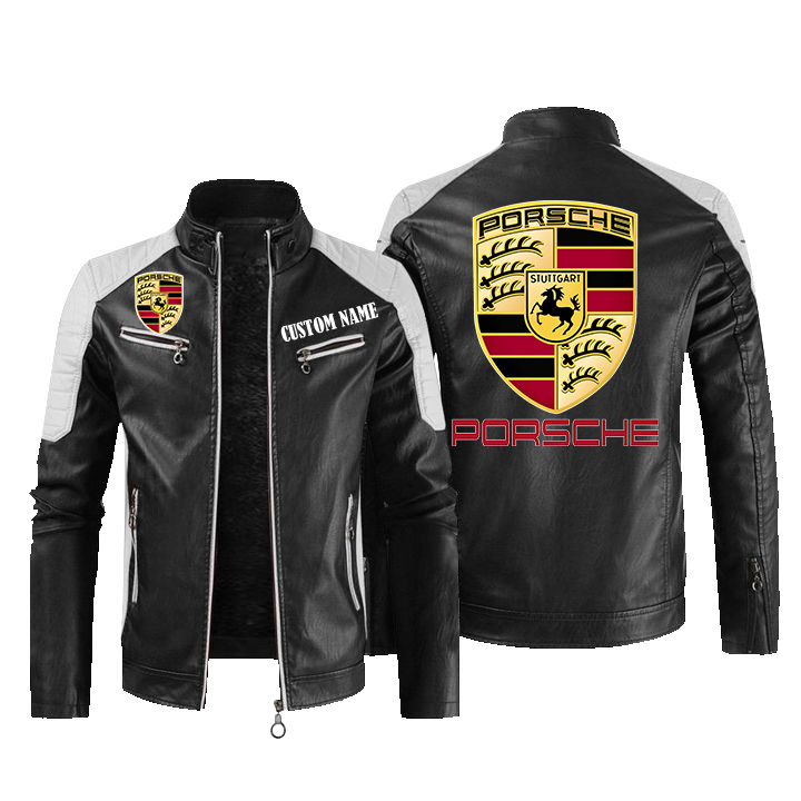 Porsche Leather Jacket, Warm Jacket, Winter Outer Wear - Vetigoti