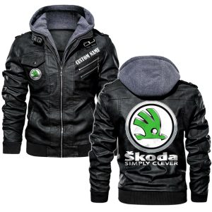 Skoda Leather Jacket, Warm Jacket, Winter Outer Wear