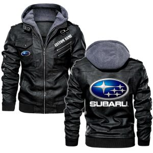 Subaru Leather Jacket, Warm Jacket, Winter Outer Wear