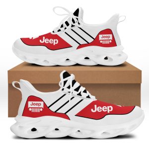 Jeep Red and White 2 Clunky Sneakers Shoes