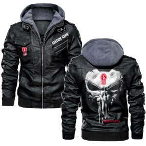 Custom Name Punisher Skull Kenworth Leather Jacket, Warm Jacket, Winter Outer Wear