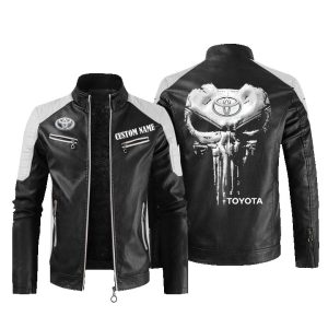 Custom Name Punisher Skull Toyota Motor Corporation Leather Jacket, Warm Jacket, Winter Outer Wear