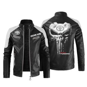 Custom Name Punisher Skull Toyota Tundra Leather Jacket, Warm Jacket, Winter Outer Wear