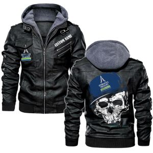 Custom Name Skull Design Deutz Fahr Leather Jacket, Warm Jacket, Winter Outer Wear