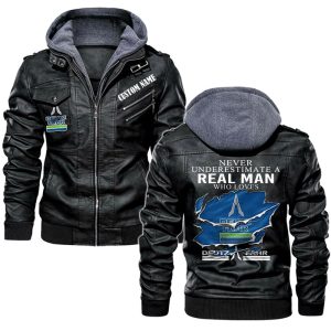 Never Underestimate A Real Man Who Loves Deutz Fahr Leather Jacket, Warm Jacket, Winter Outer Wear