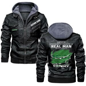 Never Underestimate A Real Man Who Loves Fendt Leather Jacket, Warm Jacket, Winter Outer Wear
