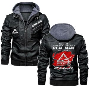 Never Underestimate A Real Man Who Loves Fuji Bikes Leather Jacket, Warm Jacket, Winter Outer Wear