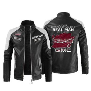 Never Underestimate A Real Man Who Loves GMC Leather Jacket, Warm Jacket, Winter Outer Wear